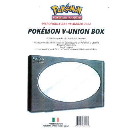 POKEMON MORPEKO V-UNION BOX EAN 0820650602221 INGROSSO GIOCHI DI CARTE