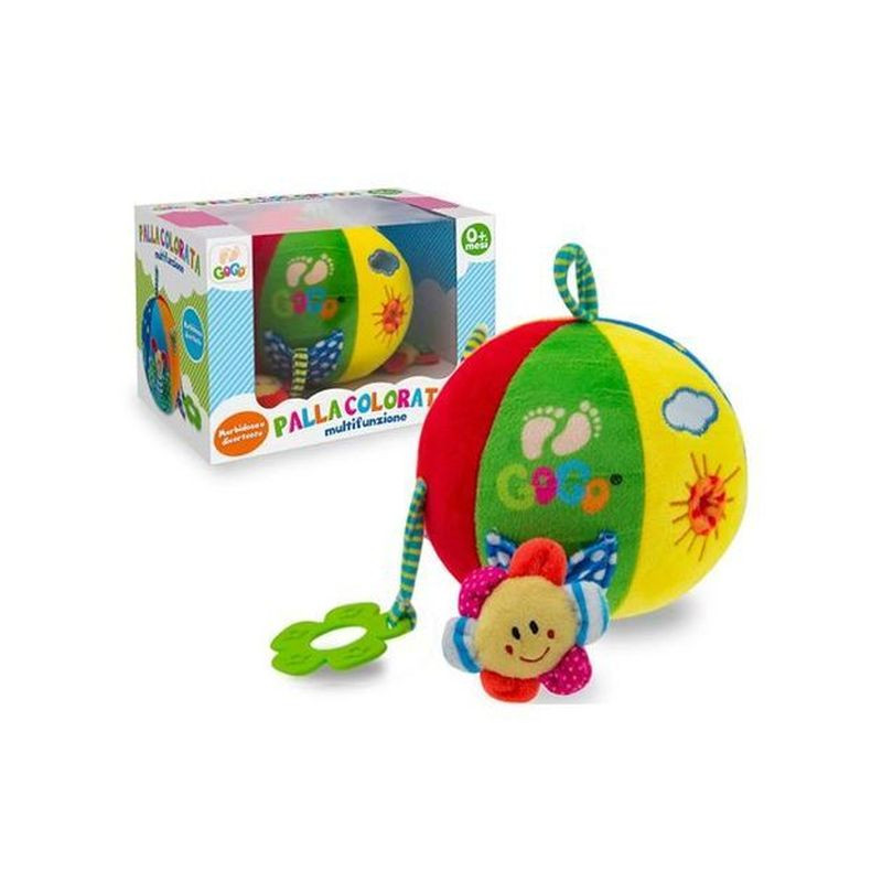 PALLA MULTICOLOR C/SONAGLIO EAN 8017967393290 INGROSSO GIOCHI PRIMA INFANZIA