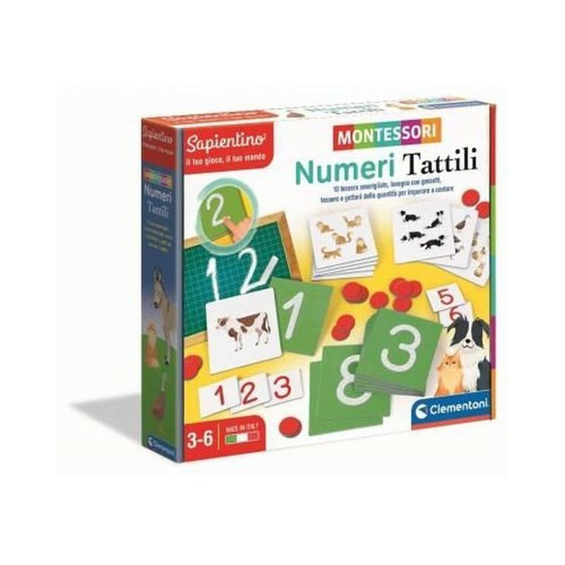 MONTESSORI - NUMERI TATTILI EAN 8005125163618 INGROSSO GIOCHI SAPIENTINO
