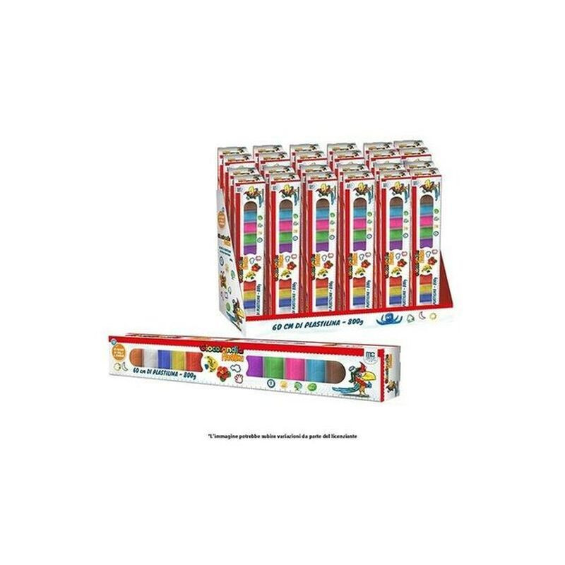 SET 60 CM PLASTILINA 800 GR EAN 8032780804945 INGROSSO PASTA PER MODELLARE DIDO