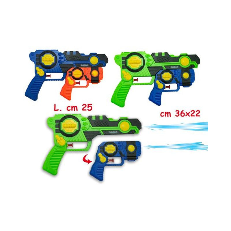 PISTOLA AD ACQUA 2 IN 1 3COL. ASS EAN 8017967655824 INGROSSO PISTOLE ACQUA E SPRUZZATORI