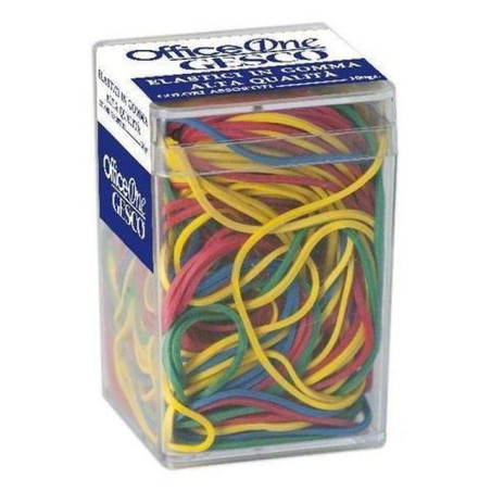 ELASTICI BARATTOLO 100 GR COL.ASS.TI EAN 8023650935807 INGROSSO ACCESSORI UFFICIO