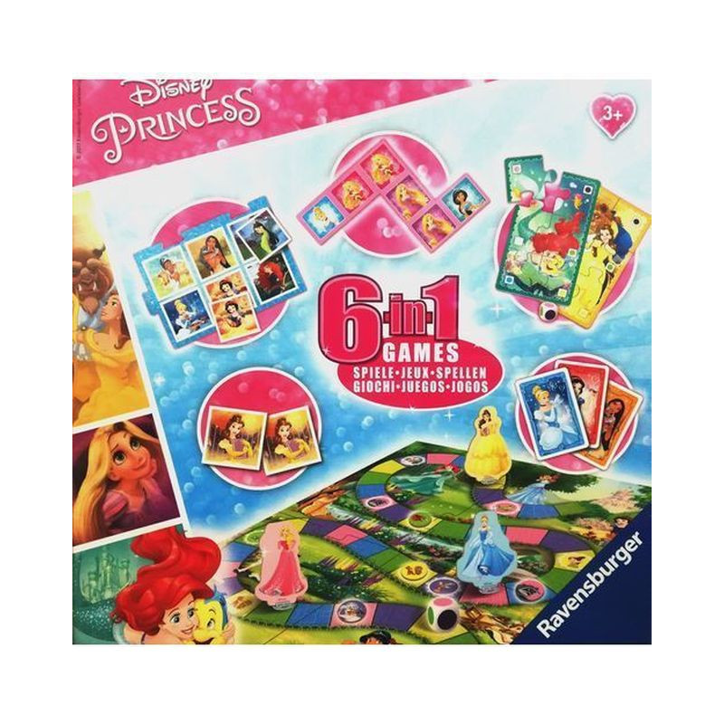 DISNEY PRINCESS GIOCO 6 IN 1 EAN 4005556212873 INGROSSO GIOCHI DI SOCIETA