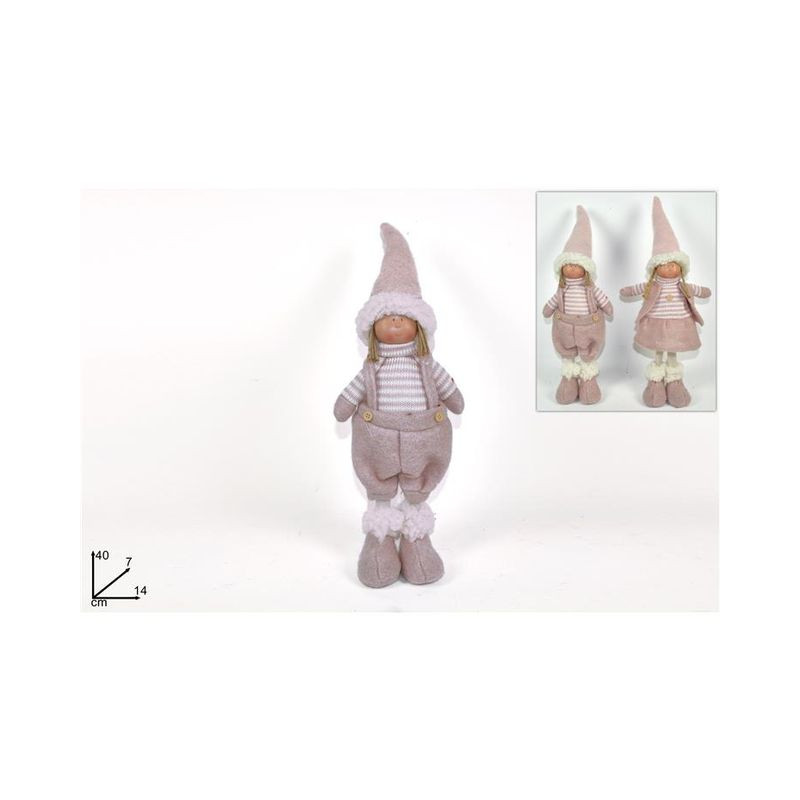 BAMBOLINA 40CM ABITO ROSA ASS. EAN 8053482005126 INGROSSO PUPAZZI E GNOMI NATALIZI