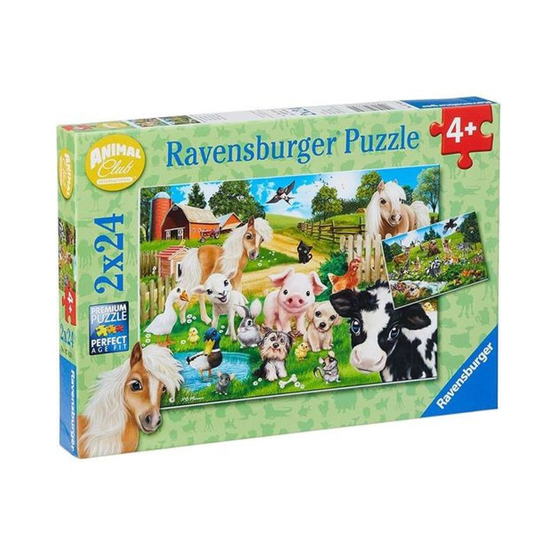 PUZZLE PZ 2 X 24 ANIMAL CLUB EAN 4005556078301 INGROSSO PUZZLE CLASSICI