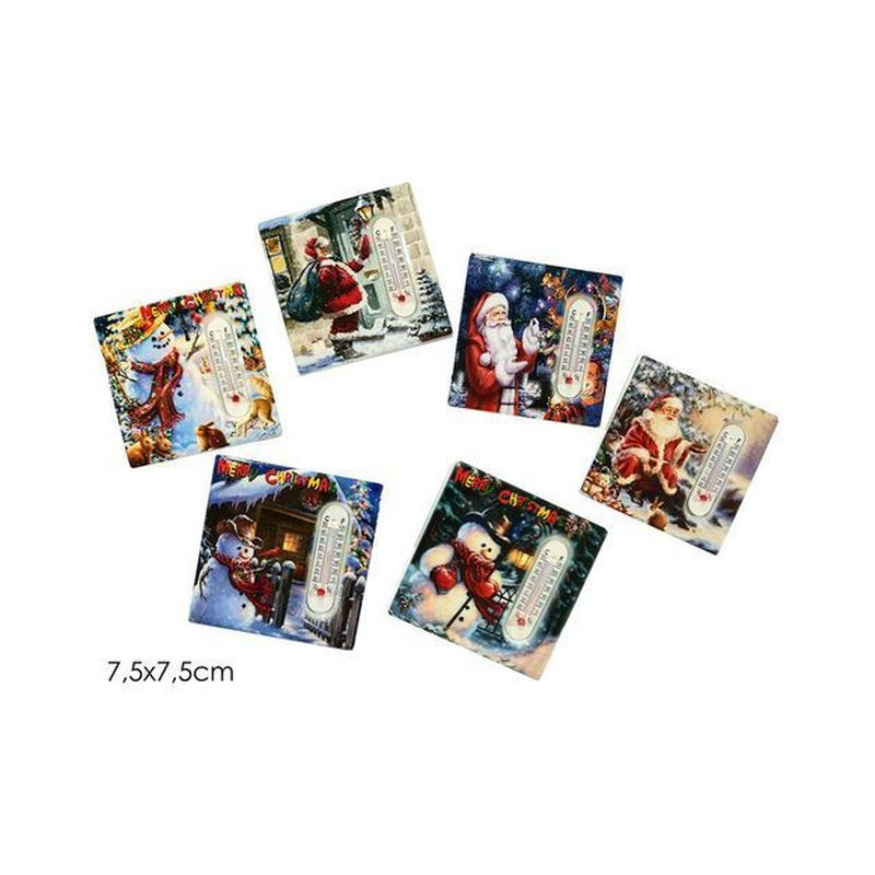 MAGNETE NAT. C/TERMOMETRO 6ASS EAN 8015361282493 INGROSSO CALAMITE NATALIZIE