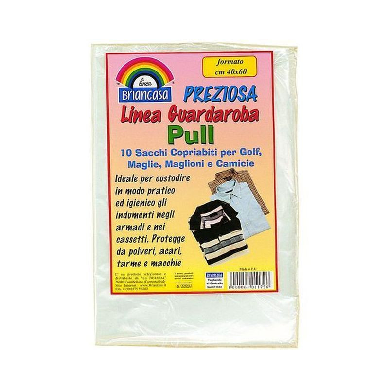 SACCHI COPRIABITI PULL GOLF 40X60 10PZ EAN 8000061011726 INGROSSO ACCESSORI ARMADIO