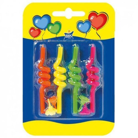 INGROSSO CANDELINE SPIRALE FLUOR