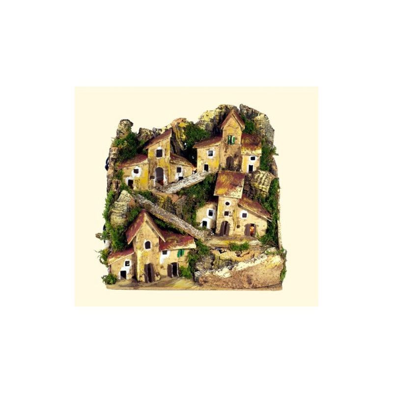 PAESAGGIO CON LUCI CM. 20X14X18 EAN 8018623113863 INGROSSO OGGETTISTICA NATALIZIA
