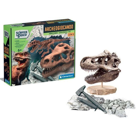 GIGANT SKULL T-REX 19324 EAN 8005125193240 INGROSSO SCIENZA E GIOCO CLEMENTONI