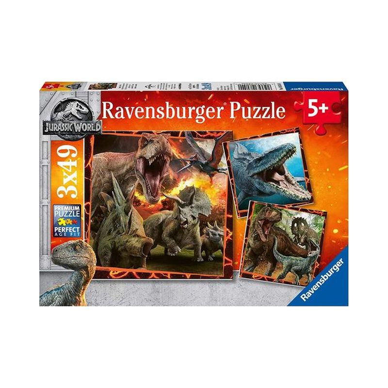 PUZZLE PZ.3X49 JURASSIC WORLD EAN 4005556080540 INGROSSO PUZZLE CLASSICI