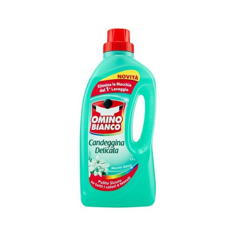 OMINO BIANCO 1,5 LT CAND. DELIC. VERDE EAN 8004060131676 INGROSSO DETERSIVI