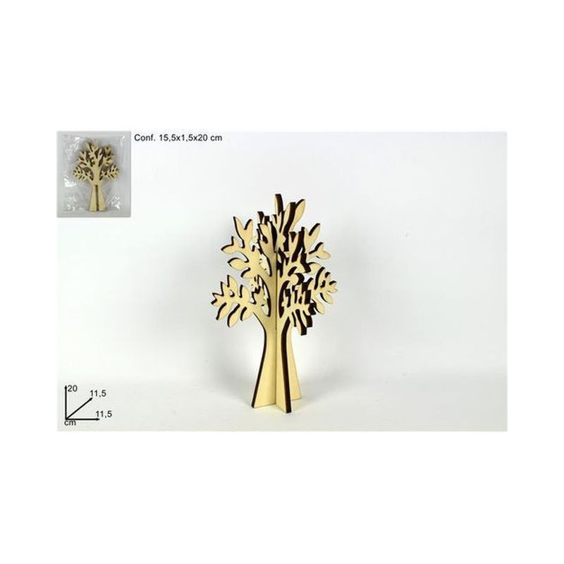 ALBERO DELLA VITA 20CM IN LEGNO EAN 8034048503287 INGROSSO OGGETTISTICA NATALIZIA