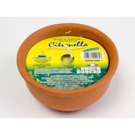 CITRONELLA VASETTO TERRACOTTA 9X4.5 EAN 8026871020628 INGROSSO ARTICOLI CAMPEGGIO