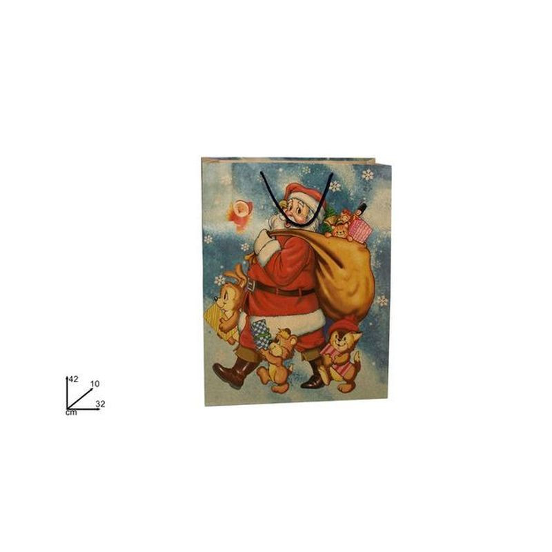 BUSTA CARTA B.NATALE 42X32X10CM EAN 8033113114816 INGROSSO SACCHETTI E SHOPPER NATALIZI