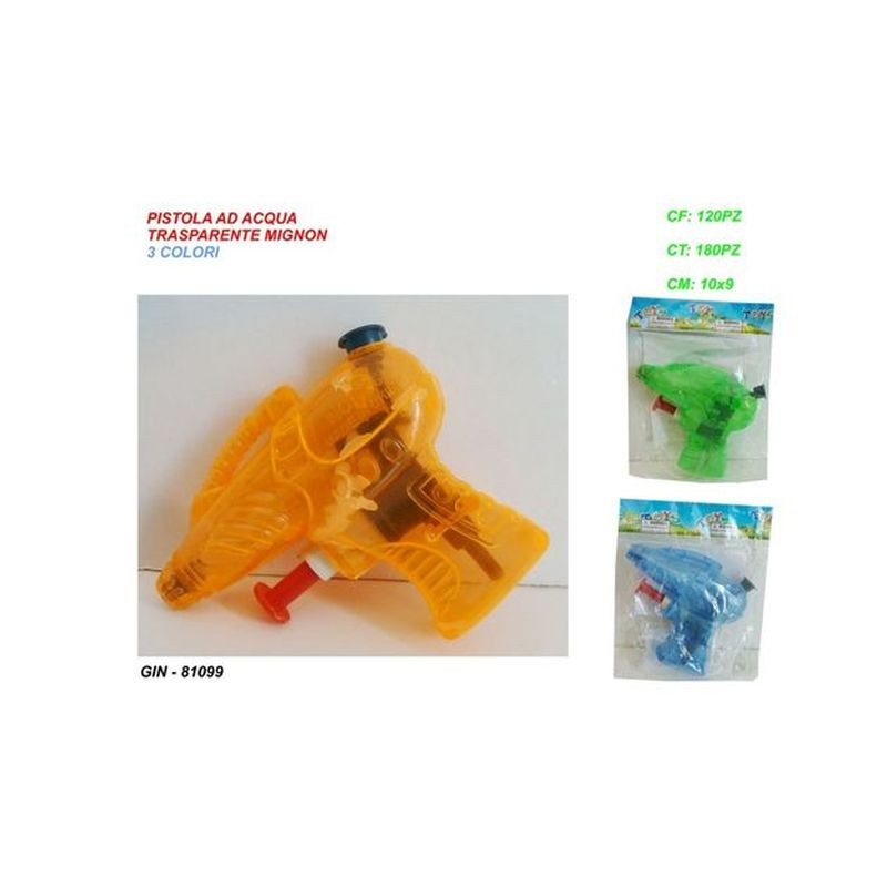 PISTOLA AD ACQUA TRASPARENTE MIGNON EAN 8055742229563 INGROSSO PISTOLE ACQUA E SPRUZZATORI