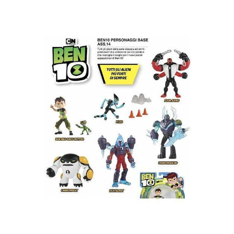 BEN 10 PERSONAGGI BASE 14 ASS. EAN 8056379111580 INGROSSO PERSONAGGI CARTOON E DISNEY