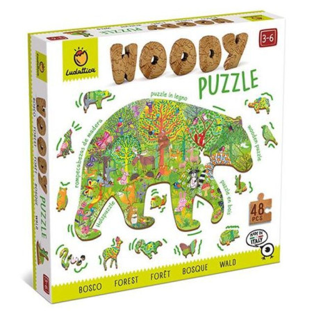 LUDATTICA WOODY PUZZLE - BOSCO EAN 8057158621252 INGROSSO PUZZLE CLASSICI