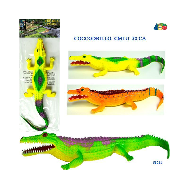 BUSTA IL COCCODRILLO COL. FLUO EAN 8057438023677 INGROSSO BUSTE ANIMALI GIOCATTOLO
