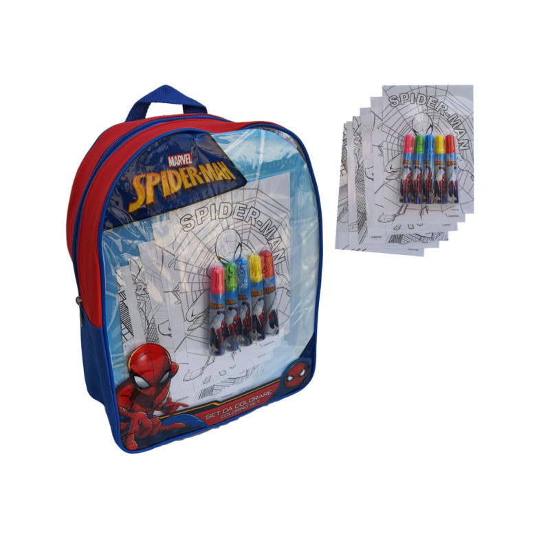 ZAINO TRASPARENTE 32CM C/ACC. SPIDERMAN EAN 8032780941398 INGROSSO ZAINI SCUOLA