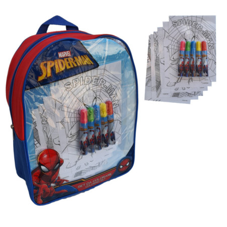 ZAINO TRASPARENTE 32CM C/ACC. SPIDERMAN EAN 8032780941398 INGROSSO ZAINI SCUOLA