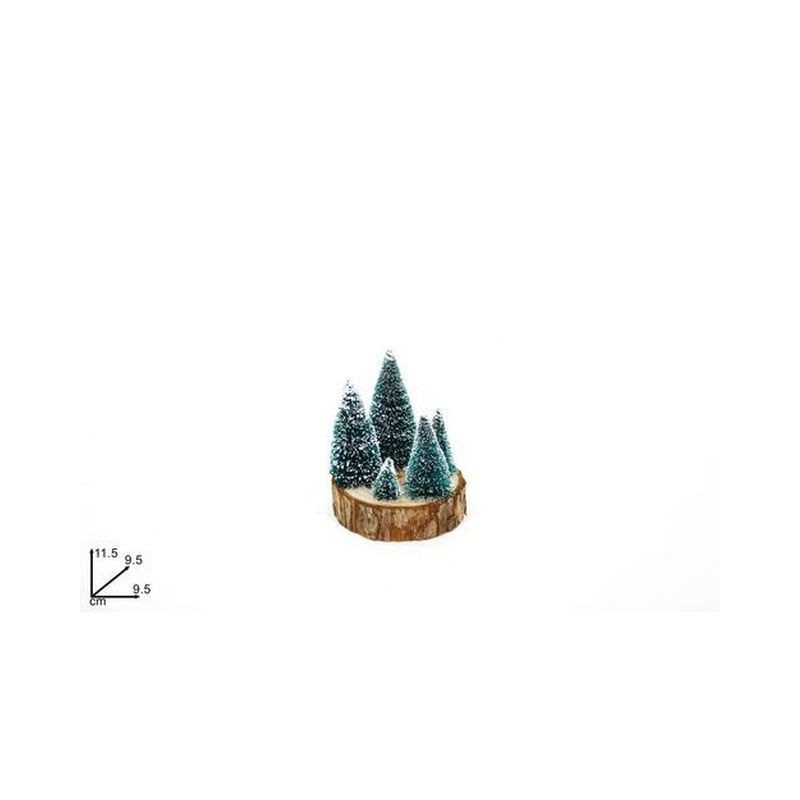 ALBERELLI SU TRONCO ST 5PZ 21184 EAN 8053482072326 INGROSSO OGGETTISTICA NATALIZIA