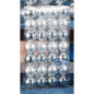 PALLINE NATALE ARGENTO 28PZ D.4CM EAN 8021785258464 INGROSSO PALLINE DI NATALE E PUNTALI