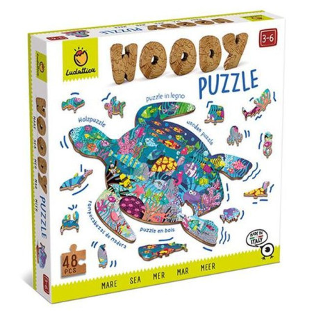 LUDATTICA WOODY PUZZLE - OCEANO EAN 8057158621245 INGROSSO PUZZLE CLASSICI