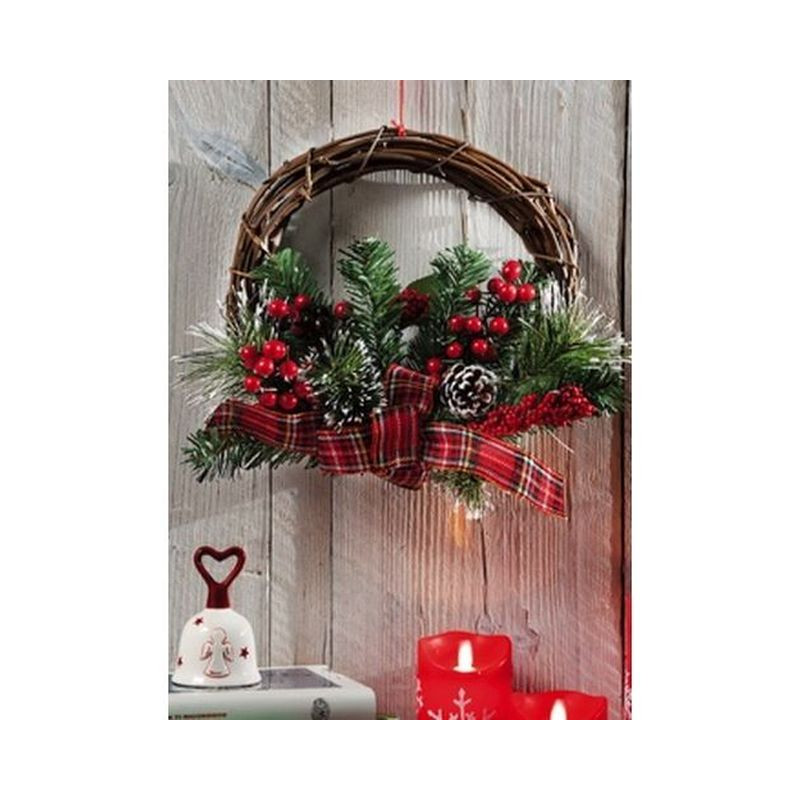 GHIRLANDA NAT C/NASTRO DIAM33XH13 EAN 8021785515321 INGROSSO OGGETTISTICA NATALIZIA