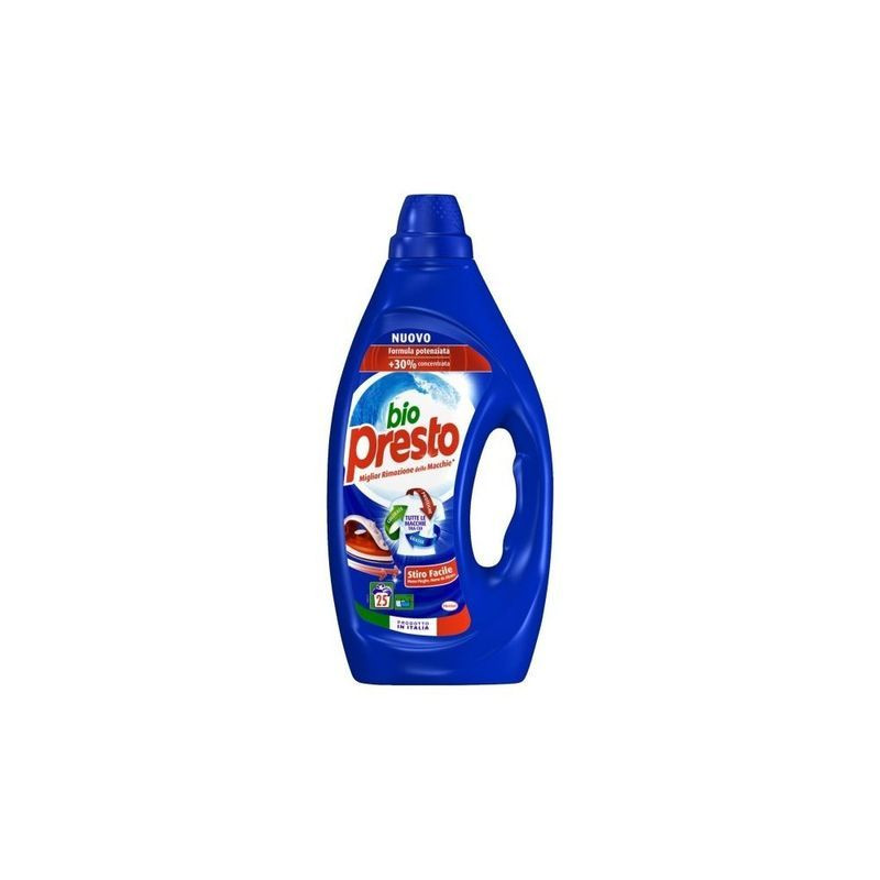 BIO PRESTO DET. LIQ. 25LAVAG STIRO FACIL EAN 8015100571703 INGROSSO DETERSIVI