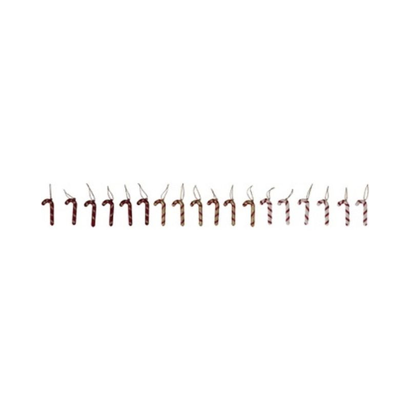 SET 6 BASTONCINI NAT PLASTICA CM7 EAN 8021785766174 INGROSSO OGGETTISTICA NATALIZIA