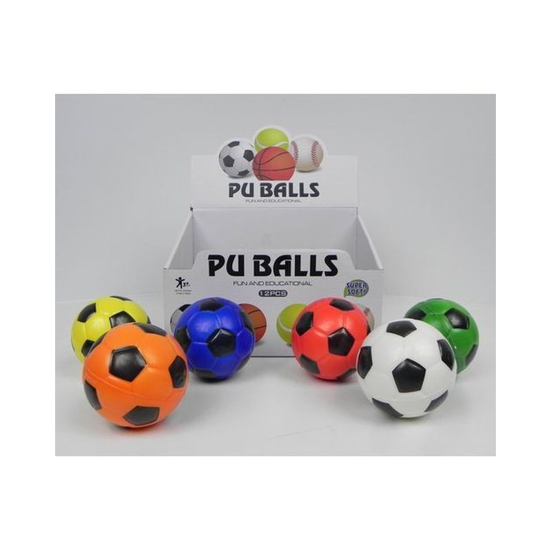 PALLA CALCIO ANTISTRESS D.7CM 12 EAN 8010362434919 INGROSSO PALLINE E BIGLIE