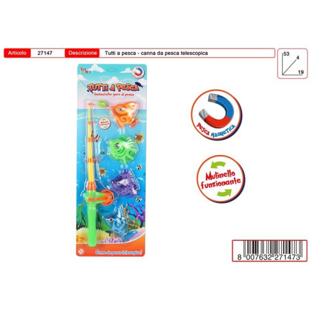 BLISTER PESCA PESCI TRANSPARENTI EAN 8007632271473 INGROSSO GIOCHI DA EDICOLA