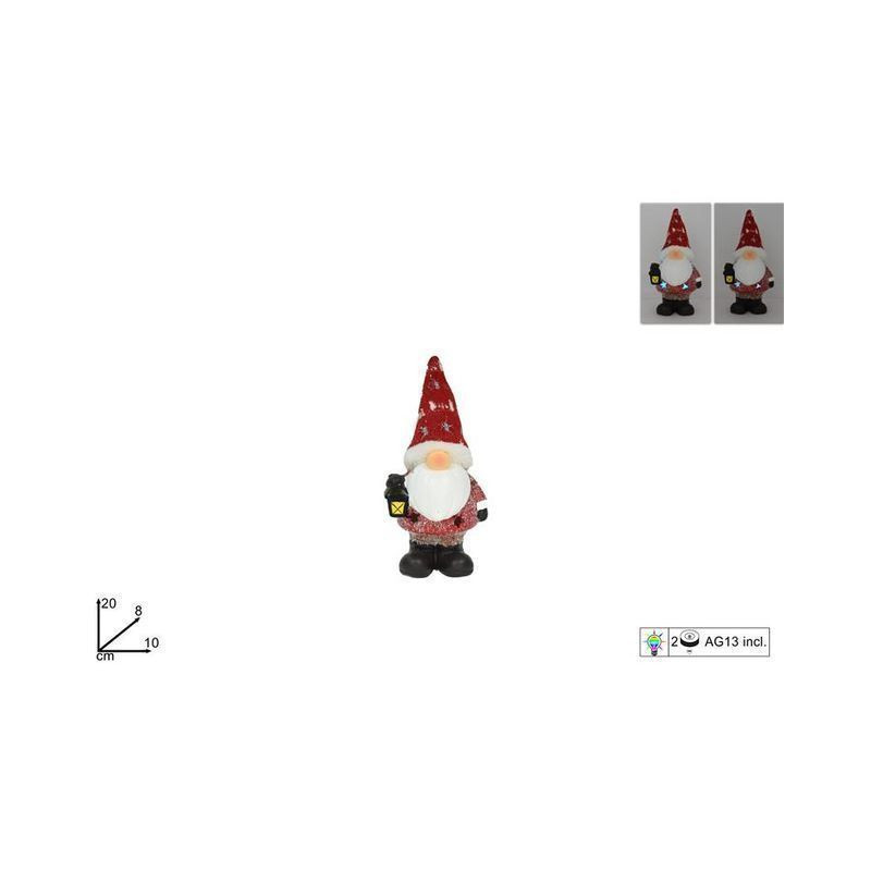 BABBO NATALE C/CAPPELLO LANA CM 20
