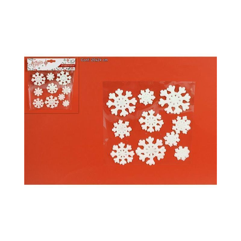 VETROFANIA FIOCCHI DI NEVE 20X24CM EAN 8033113471681 INGROSSO VETROFANIE