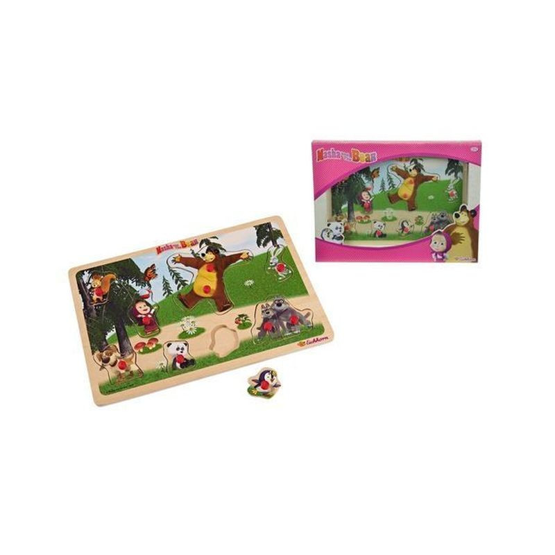 MASHA PUZZLE CM.30X20 11PZ +2ANNI EAN 4003046040838 INGROSSO GIOCHI IN LEGNO