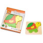 PUZZLE TARTARUGA CM 14.5 IN LEGNO EAN 6934510599331 INGROSSO GIOCHI IN LEGNO
