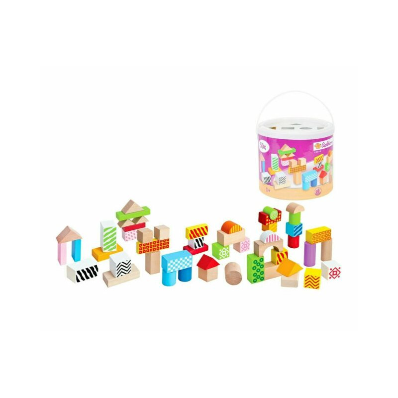 EH MATTONCINI LEGNO COLORATI 50PZ EAN 4003046022261 INGROSSO GIOCHI PRIMA INFANZIA