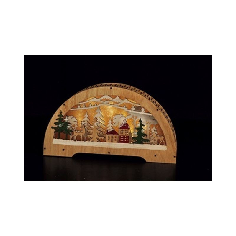 PAESAGGIO LEG 8LED NAT CM30X6XH16,5 EAN 8021785783164 INGROSSO OGGETTISTICA NATALIZIA