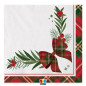TOVAGLIOLI 33X33 PZ.20 TARTAN HOLLY EAN 8020834754636 INGROSSO TOVAGLIOLI NATALIZI