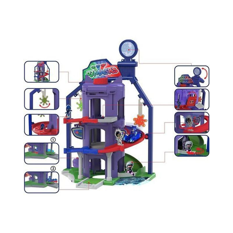 PJ MASKS PLAYSET QUARTIER GENERALE EAN 4006333045455 INGROSSO SET PERSONAGGI CARTOON