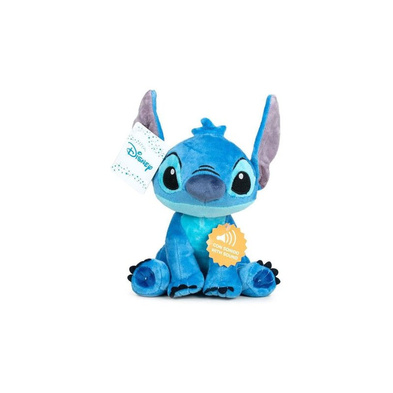 STITCH SEDUTO PELUCHE 35CM C/SUONO EAN 8425611643705 INGROSSO PELUCHE MORBIDOSI