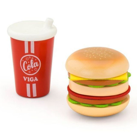 INGROSSO SET HAMBURGER IN LEGNO