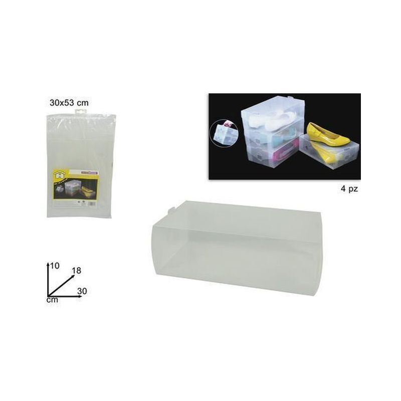 PORTAOGGETTI PLASTICA 30X18X10 4 PZ 3L-1 01B EAN 8034048127230 INGROSSO ACCESSORI SCARPE
