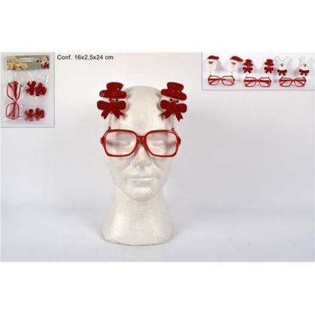 OCCHIALI C/SOGGETTI NATALIZI 3 ASS.TI EAN 8033113795404 INGROSSO OGGETTISTICA NATALIZIA