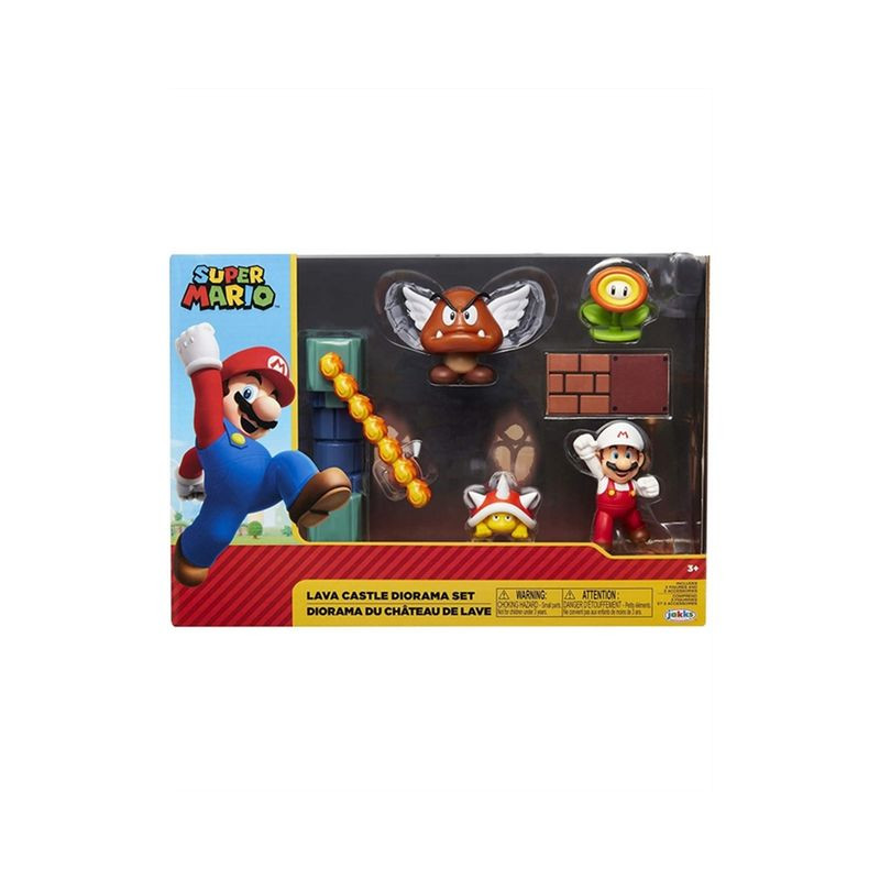 SUPER MARIO LAVA CASTLE DIORAMA SET EAN 0192995400153 INGROSSO PERSONAGGI CARTOON E DISNEY