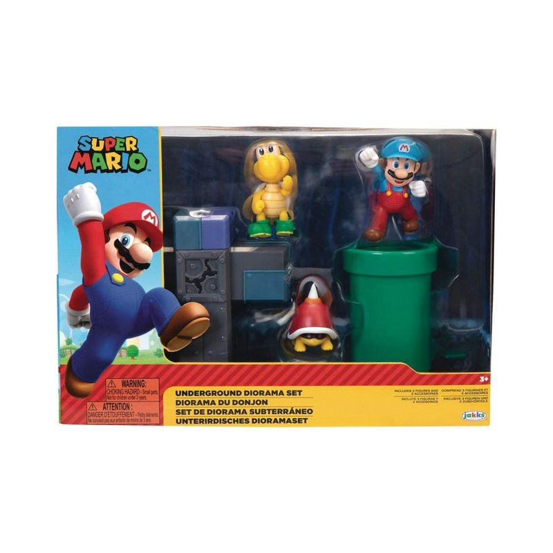 SUPER MARIO UNDERGROUND DIORAMA SET EAN 0192995404267 INGROSSO PERSONAGGI CARTOON E DISNEY