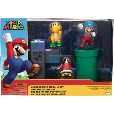 SUPER MARIO UNDERGROUND DIORAMA SET EAN 0192995404267 INGROSSO PERSONAGGI CARTOON E DISNEY