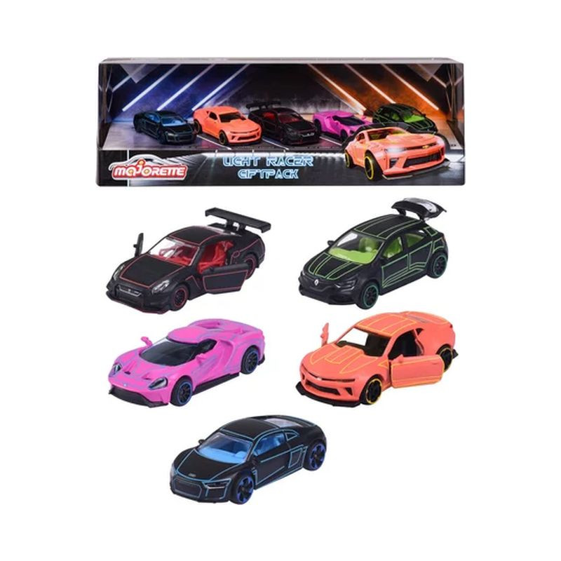 MAJORETTE LIGHT RACER GIFTPACK 5 PZ EAN 3467452068304 INGROSSO MODELLINI AUTO
