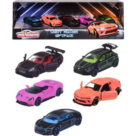 MAJORETTE LIGHT RACER GIFTPACK 5 PZ EAN 3467452068304 INGROSSO MODELLINI AUTO